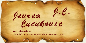 Jevrem Čučuković vizit kartica